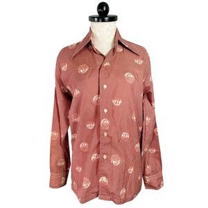 Vintage Donegal Button Down Men's Shirt Tree Medallion Medium